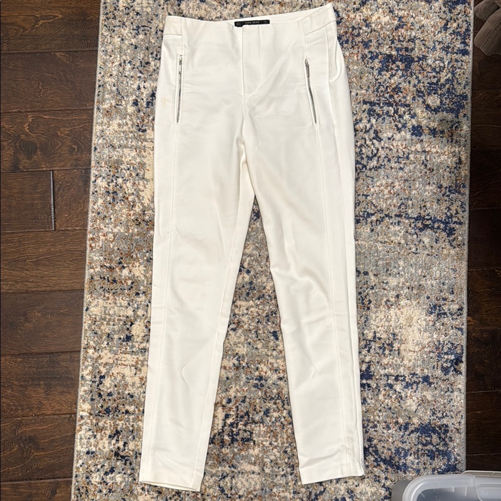 Zara White Dress Pants Slim Fit